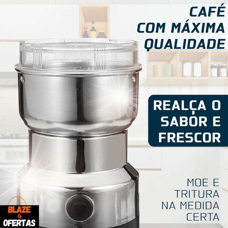 🤩Moedor Elétrico de Café / Grãos / Alimentos / Especiarias - Triturador Gourmet - Aço Inox 110V